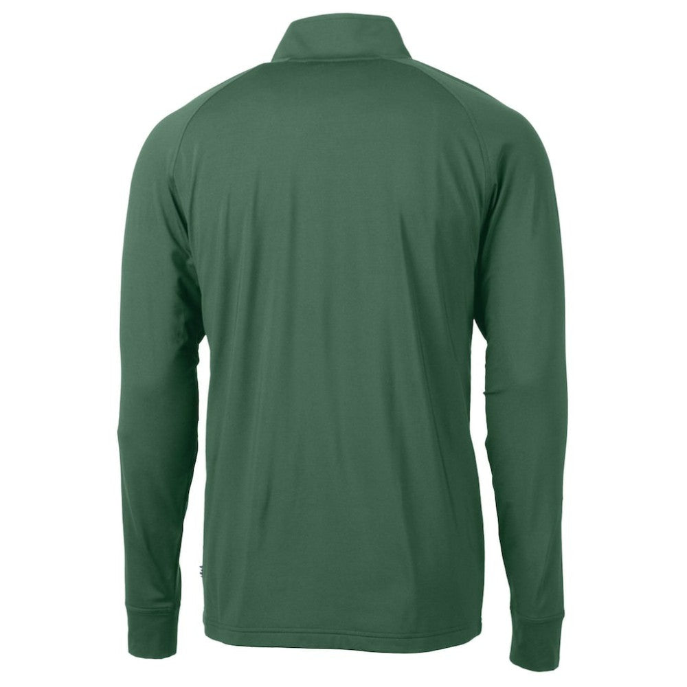 Athletics Cutter & Buck Stomper Adapt Eco Knit Stretch Recycled Quarter-Zip Pullover Top - Hunter Green - MLB Sale