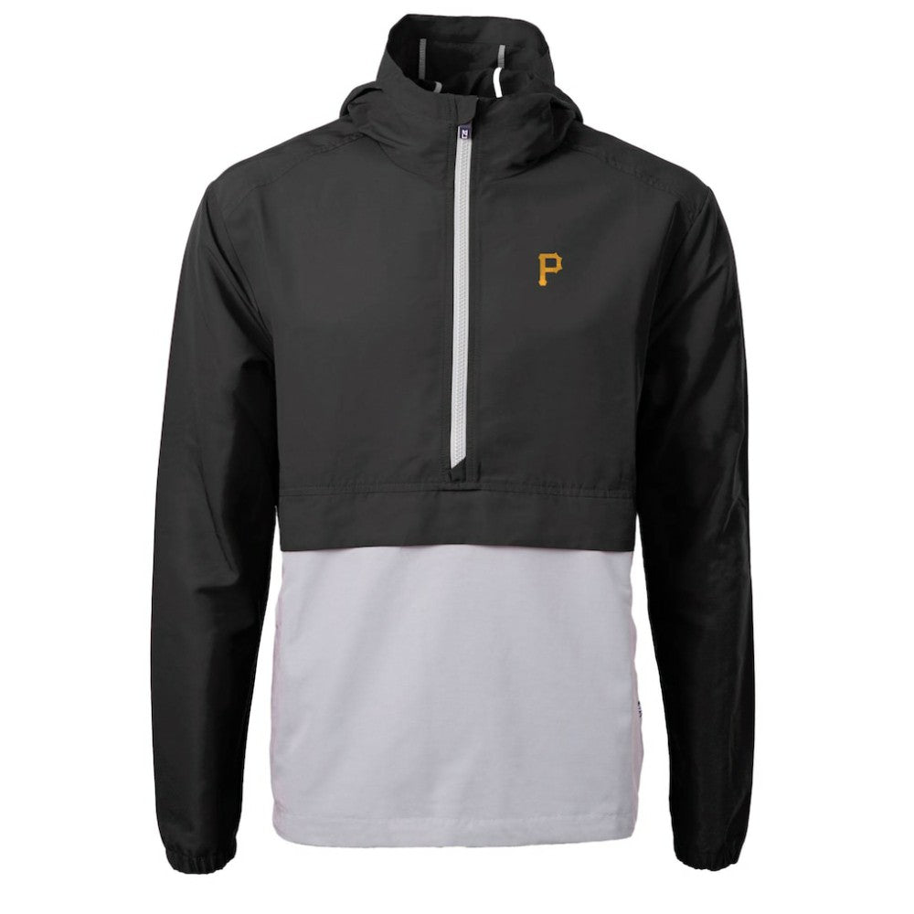 Pittsburgh Pirates Cutter & Buck Charter Eco Recycled Half-Zip Anorak Jacket - Black - MLB Online