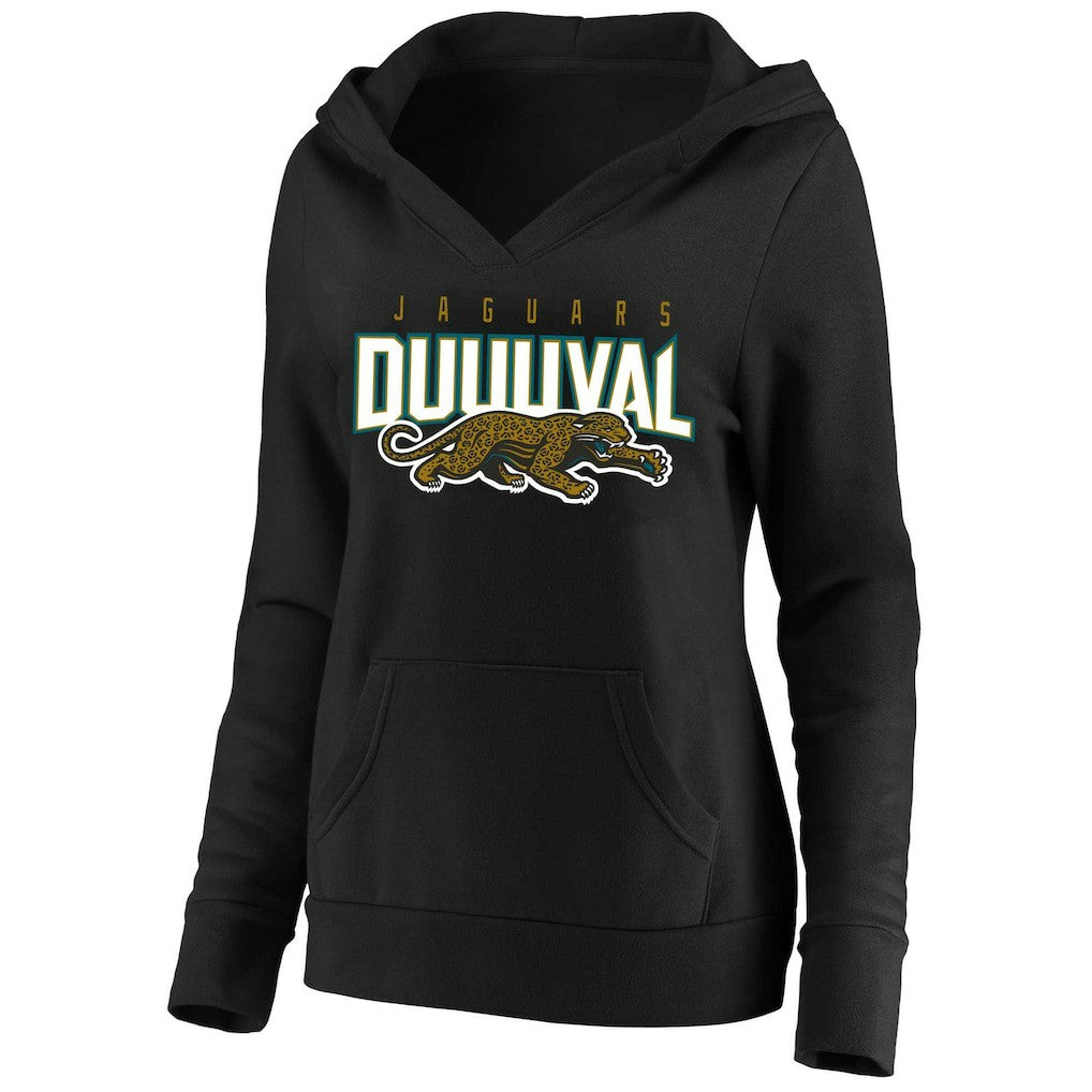 Mitchell & Ness Jacksonville Jaguars Women's Plus Size Retro Logo Pullover Hoodie Black