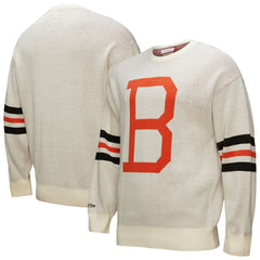 Baltimore Orioles Mitchell & Ness Retro Pullover Sweater - Cream - Mitchell & Ness Sale