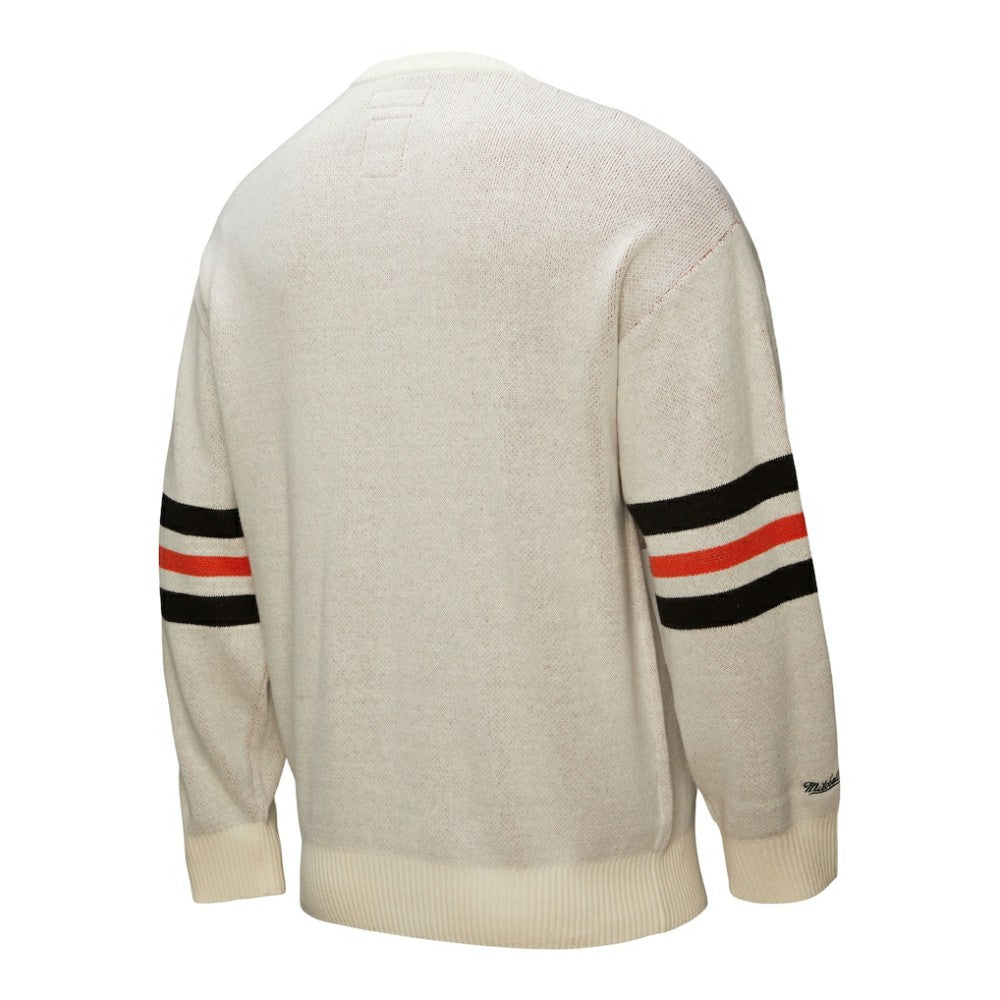 Baltimore Orioles Mitchell & Ness Retro Pullover Sweater - Cream - Mitchell & Ness Sale