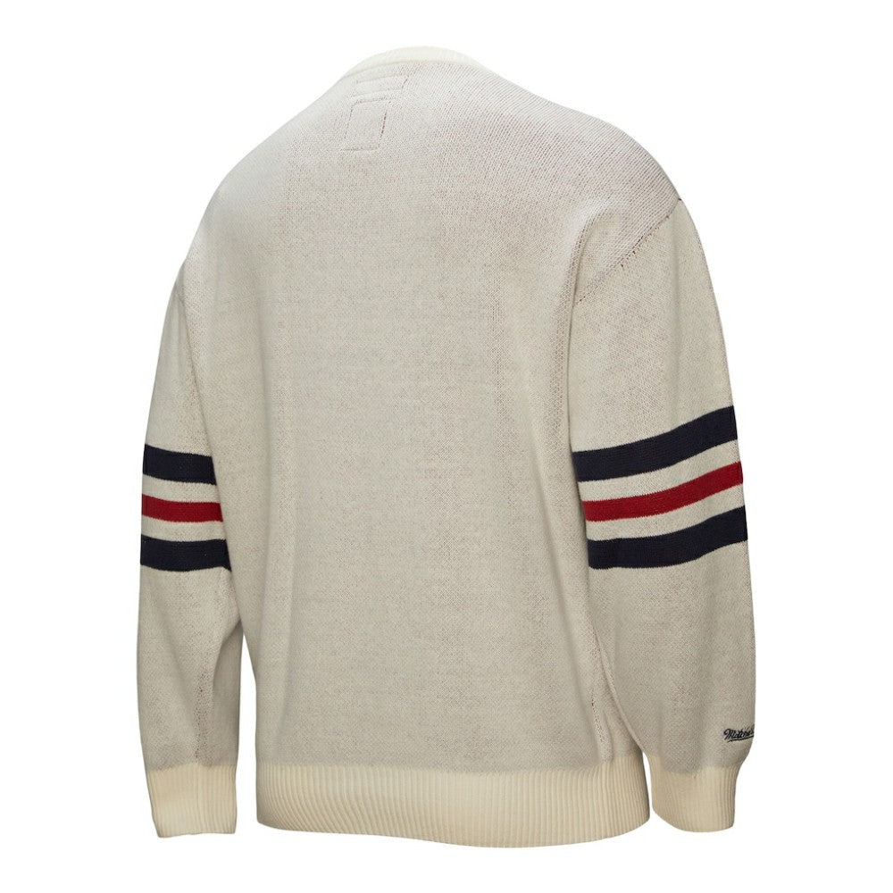 Boston Red Sox Mitchell & Ness Retro Pullover Sweater - Cream - Mitchell & Ness on Sale