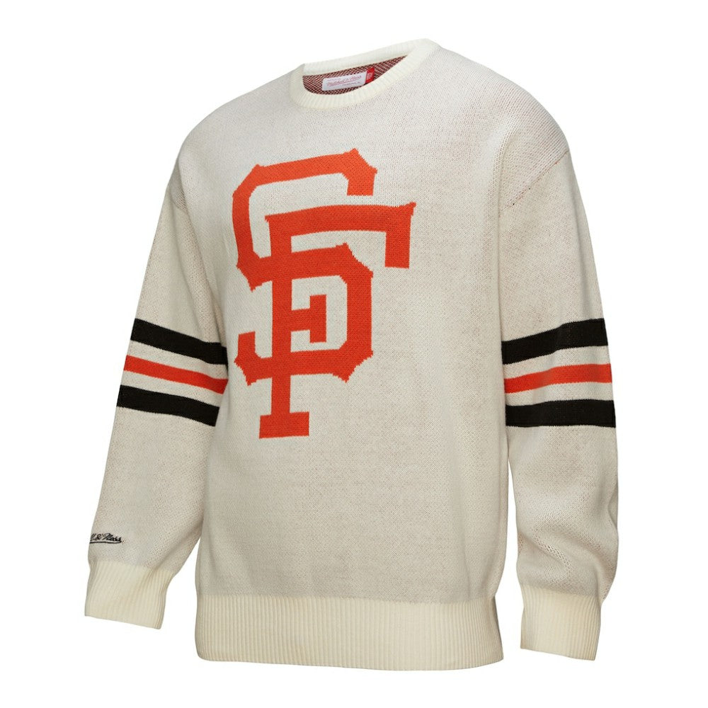 San Francisco Giants Mitchell & Ness Retro Pullover Sweater - Cream - Mitchell & Ness Online