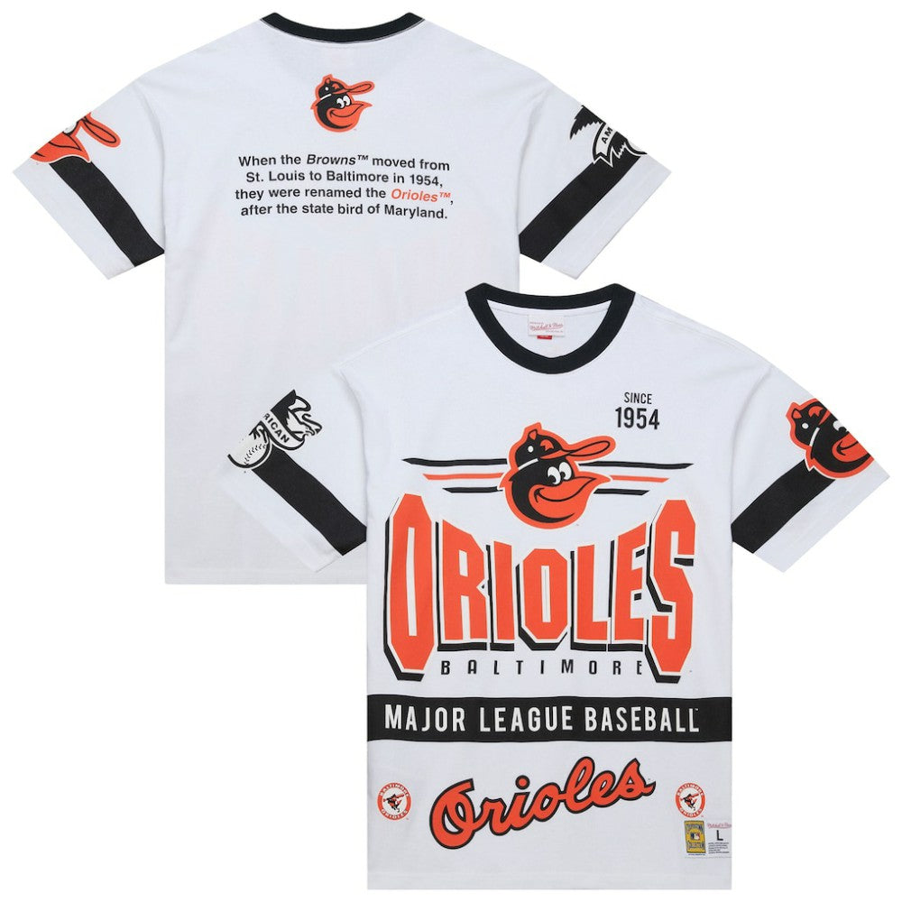 Baltimore Orioles Mitchell & Ness Cooperstown Collection Team Origins Premium T-Shirt - White - Mitchell & Ness Discount