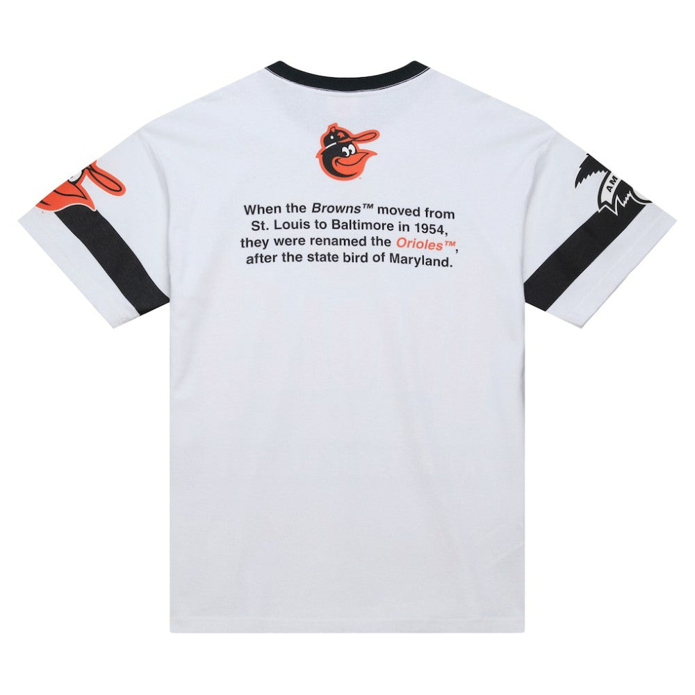 Baltimore Orioles Mitchell & Ness Cooperstown Collection Team Origins Premium T-Shirt - White - Mitchell & Ness Discount