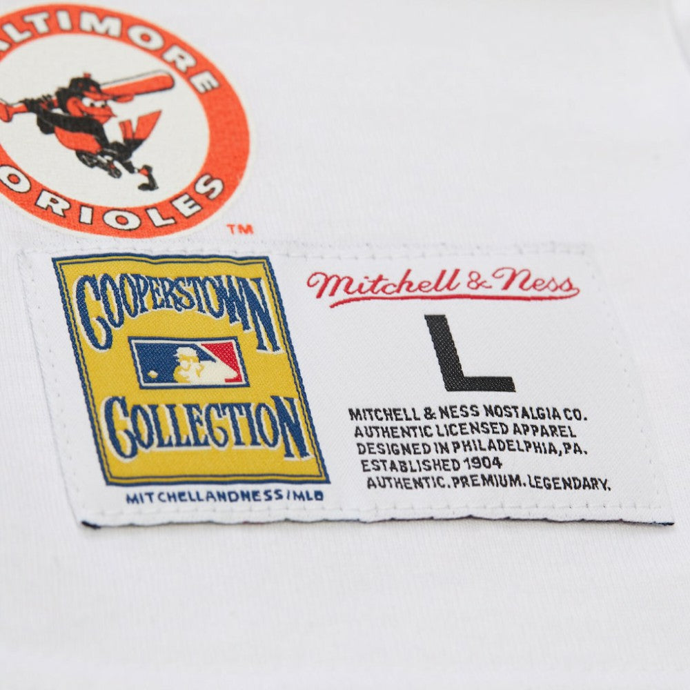Baltimore Orioles Mitchell & Ness Cooperstown Collection Team Origins Premium T-Shirt - White - Mitchell & Ness Discount
