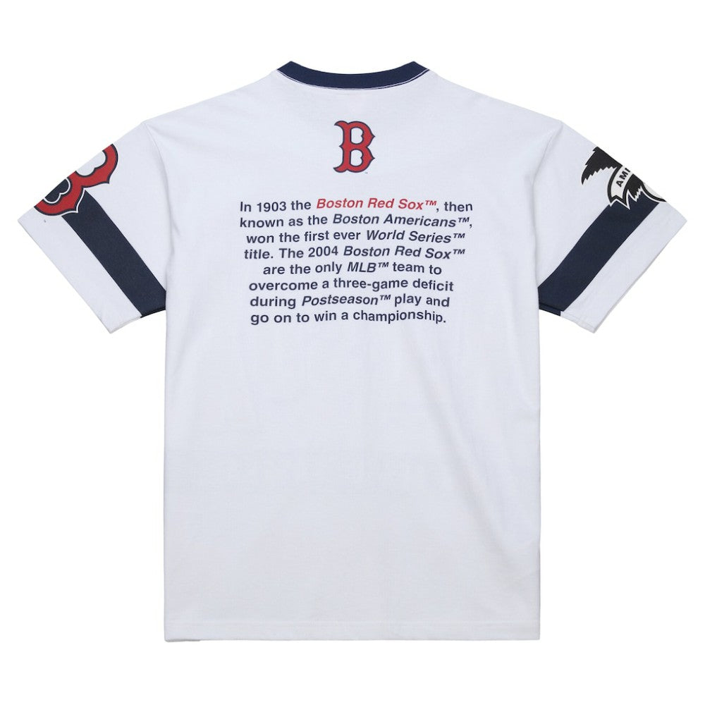 Boston Red Sox Mitchell & Ness Cooperstown Collection Team Origins Premium T-Shirt - White - Mitchell & Ness Sale
