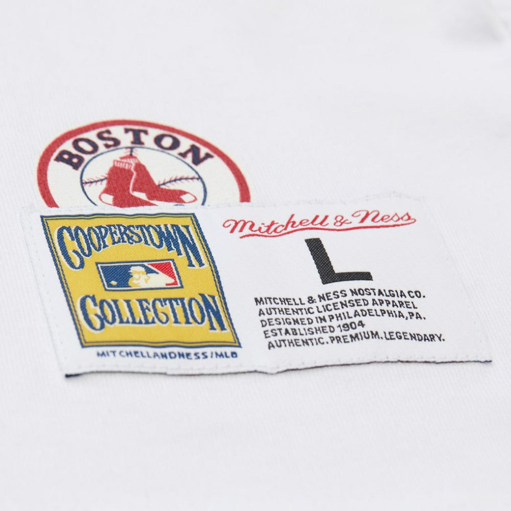 Boston Red Sox Mitchell & Ness Cooperstown Collection Team Origins Premium T-Shirt - White - Mitchell & Ness Sale