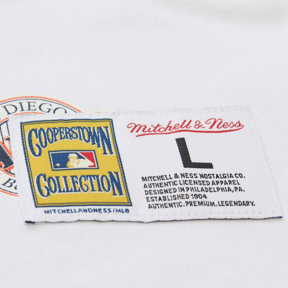 San Diego Padres Mitchell & Ness Cooperstown Collection Team Origins Premium T-Shirt - White - Mitchell & Ness Online