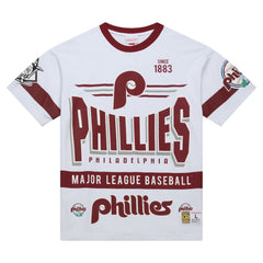 Philadelphia Phillies Mitchell & Ness Cooperstown Collection Team Origins Premium T-Shirt - White - Mitchell & Ness on Sale