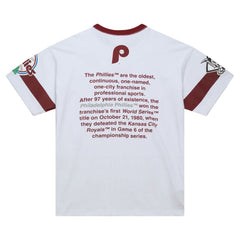 Philadelphia Phillies Mitchell & Ness Cooperstown Collection Team Origins Premium T-Shirt - White - Mitchell & Ness on Sale