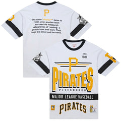 Pittsburgh Pirates Mitchell & Ness Cooperstown Collection Team Origins Premium T-Shirt - White - Mitchell & Ness Lifestyle