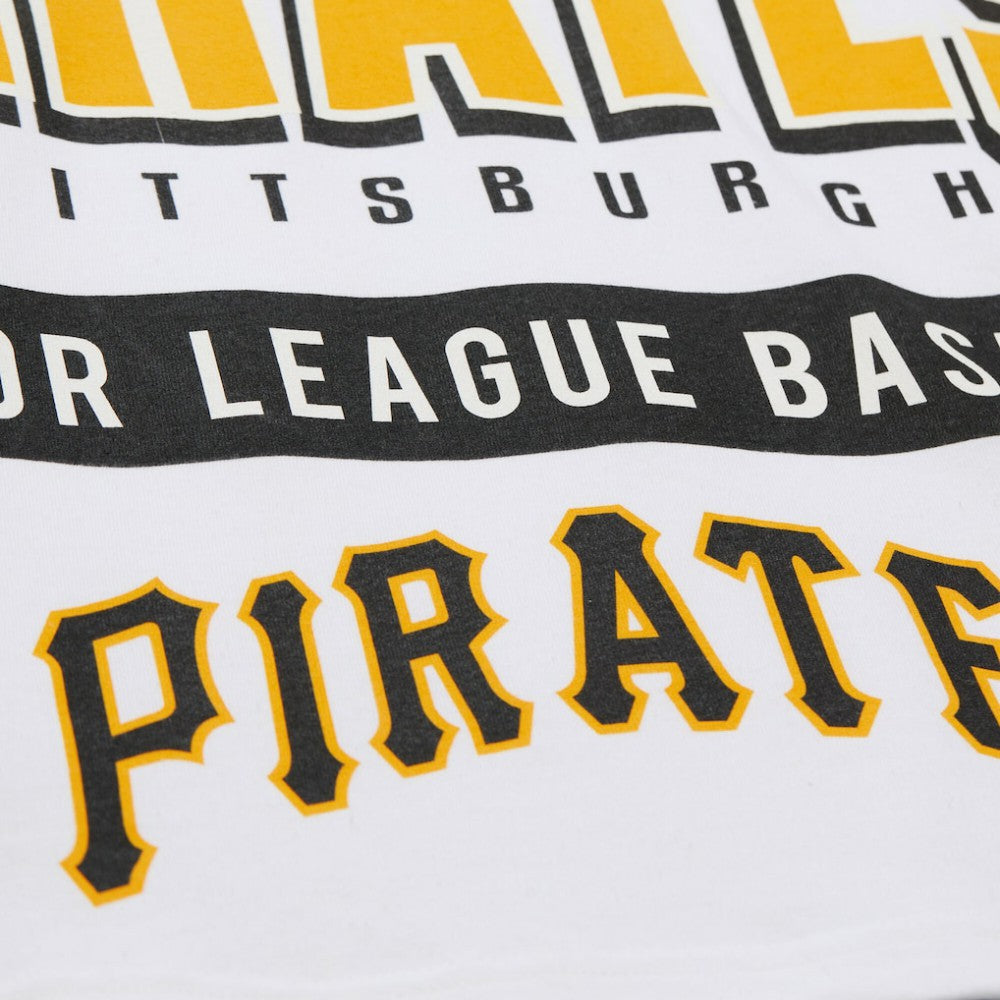 Pittsburgh Pirates Mitchell & Ness Cooperstown Collection Team Origins Premium T-Shirt - White - Mitchell & Ness Lifestyle