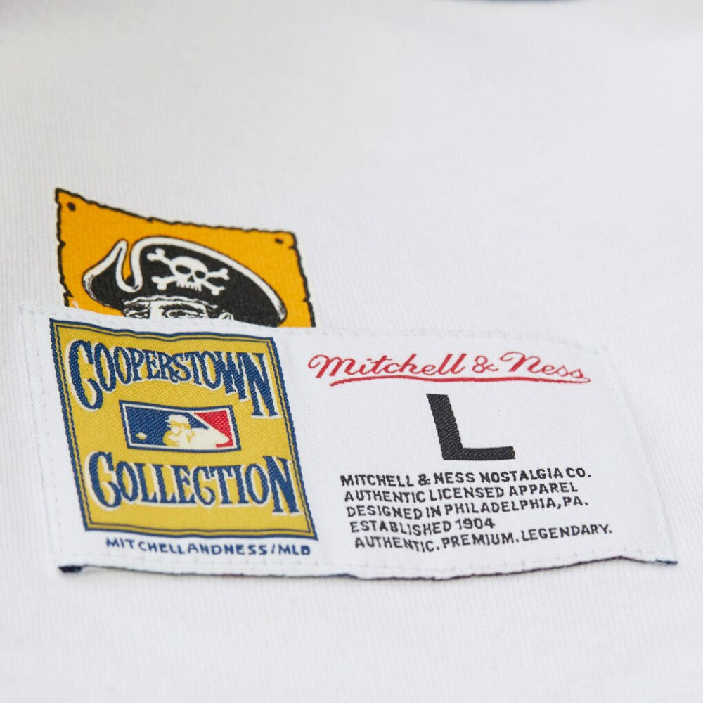 Pittsburgh Pirates Mitchell & Ness Cooperstown Collection Team Origins Premium T-Shirt - White - Mitchell & Ness Lifestyle