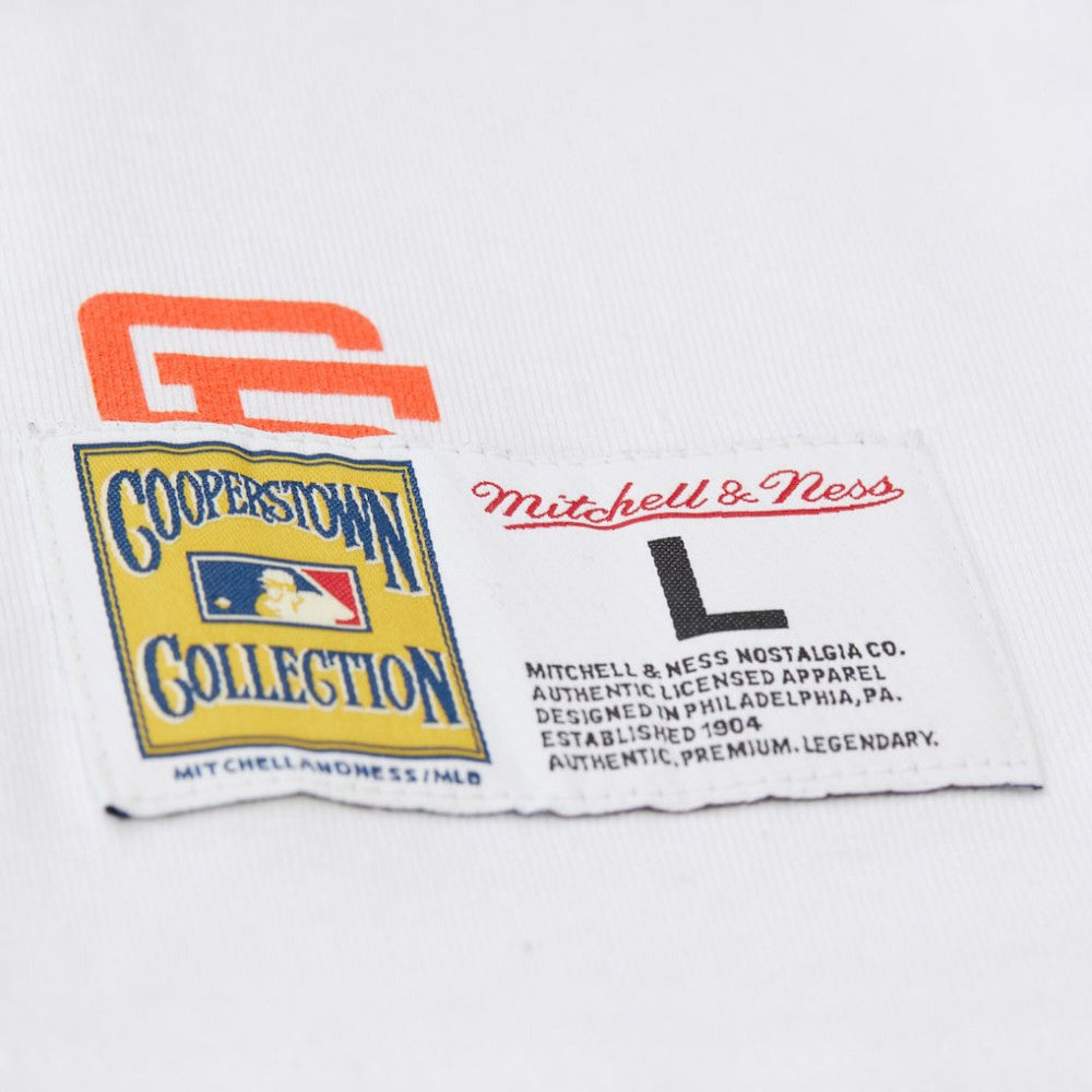 San Francisco Giants Mitchell & Ness Cooperstown Collection Team Origins Premium T-Shirt - White - Mitchell & Ness Lifestyle
