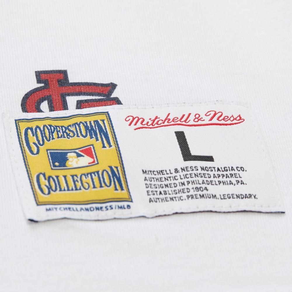 St. Louis Cardinals Mitchell & Ness Cooperstown Collection Team Origins Premium T-Shirt - White - Mitchell & Ness Sale