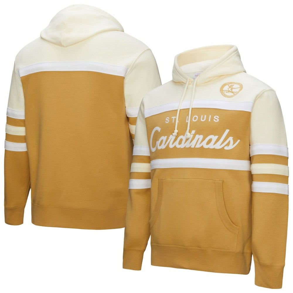 St. Louis Cardinals Mitchell & Ness Head Coach Pullover Hoodie - Tan/Cream - Mitchell & Ness Online
