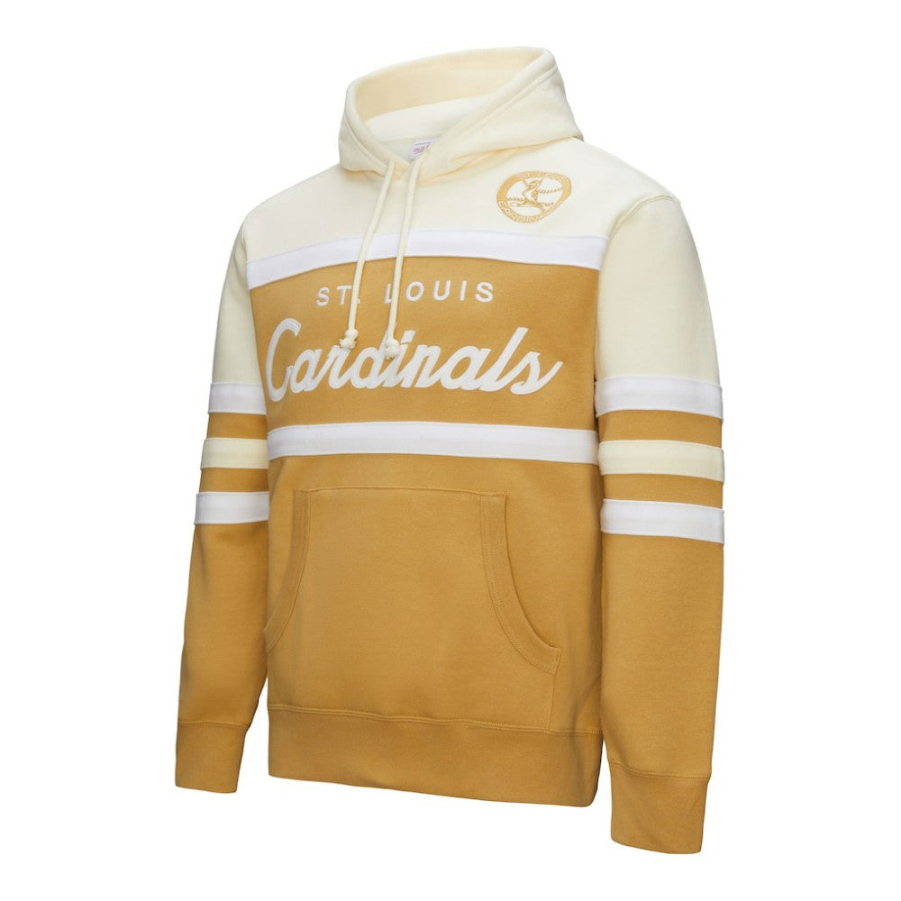 St. Louis Cardinals Mitchell & Ness Head Coach Pullover Hoodie - Tan/Cream - Mitchell & Ness Online