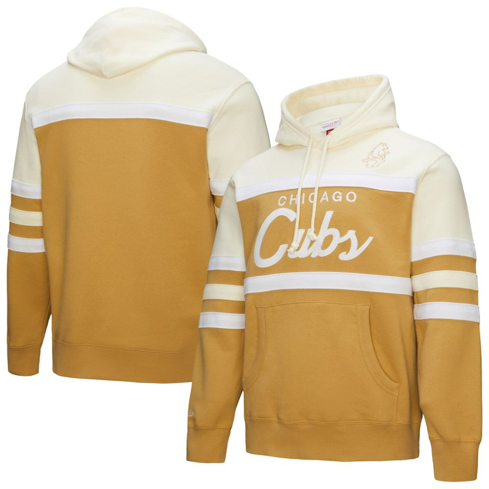 Chicago Cubs Mitchell & Ness Head Coach Pullover Hoodie - Tan/Cream - Mitchell & Ness Discount