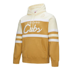 Chicago Cubs Mitchell & Ness Head Coach Pullover Hoodie - Tan/Cream - Mitchell & Ness Discount