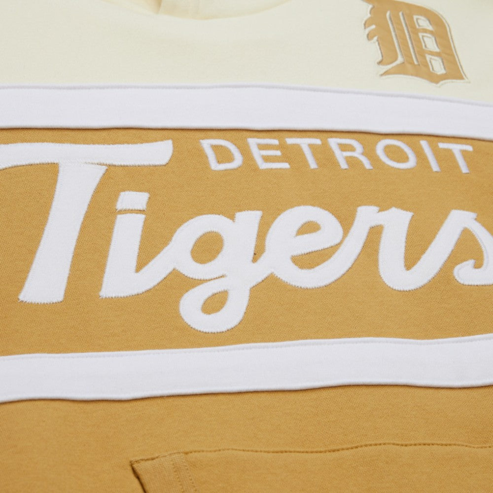 Detroit Tigers Mitchell & Ness Head Coach Pullover Hoodie - Tan/Cream - Mitchell & Ness Discount