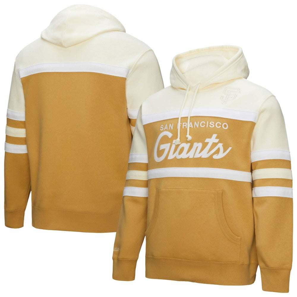 San Francisco Giants Mitchell & Ness Head Coach Pullover Hoodie - Tan/Cream - Mitchell & Ness Lifestyle