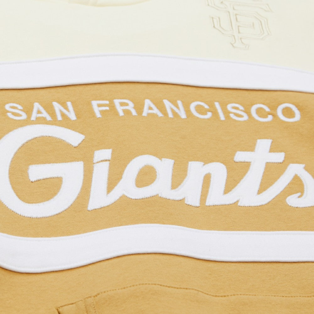 San Francisco Giants Mitchell & Ness Head Coach Pullover Hoodie - Tan/Cream - Mitchell & Ness Lifestyle