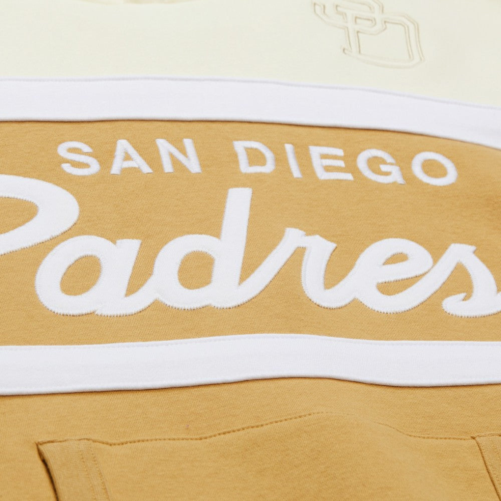 San Diego Padres Mitchell & Ness Head Coach Pullover Hoodie - Tan/Cream - Mitchell & Ness Sale