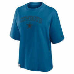 Nike Dallas Cowboys Women's Glory Arch Boxy T-Shirt Blue