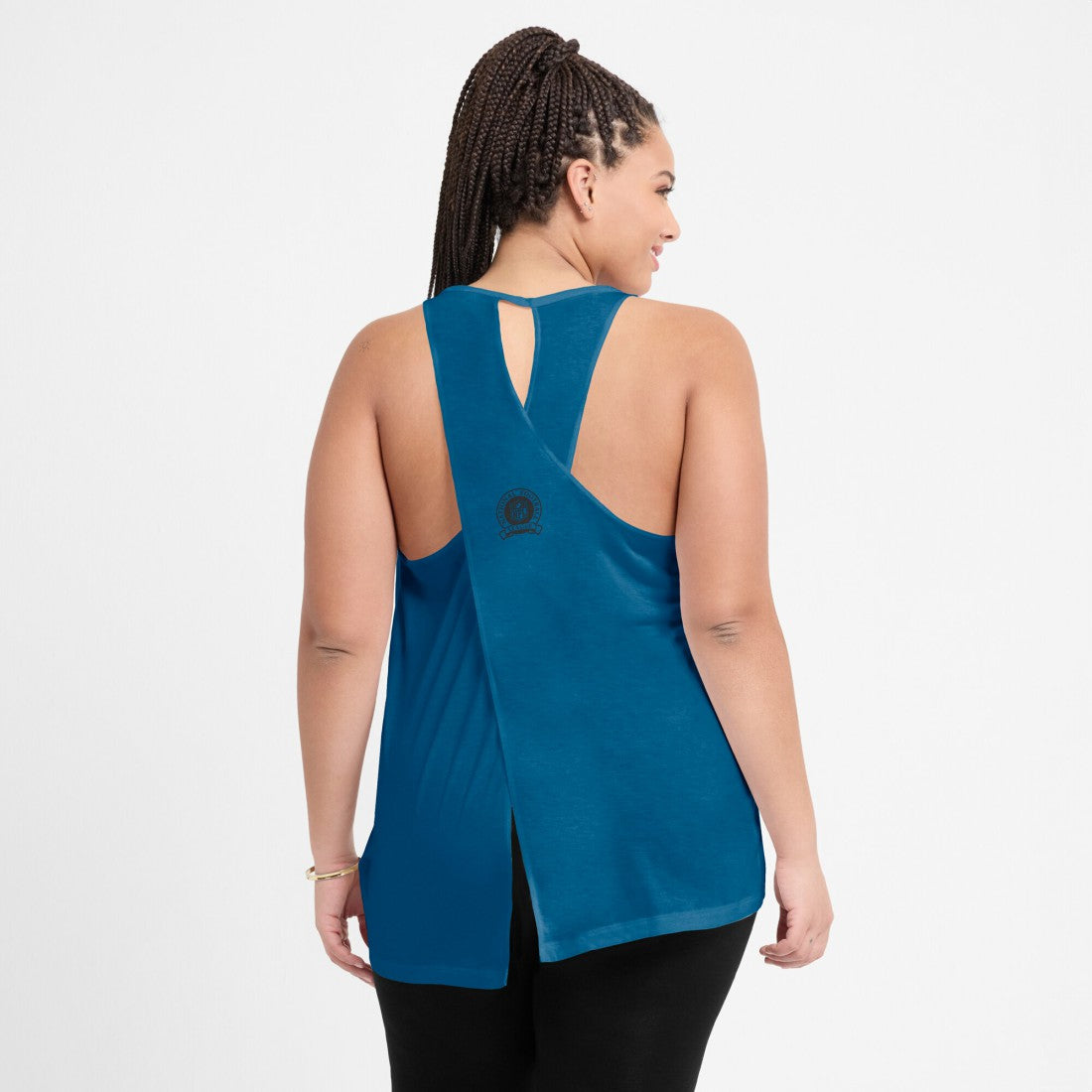 Nike Dallas Cowboys Women's Glory Open-Back Crisscross Dri-FIT Tank Top Navy