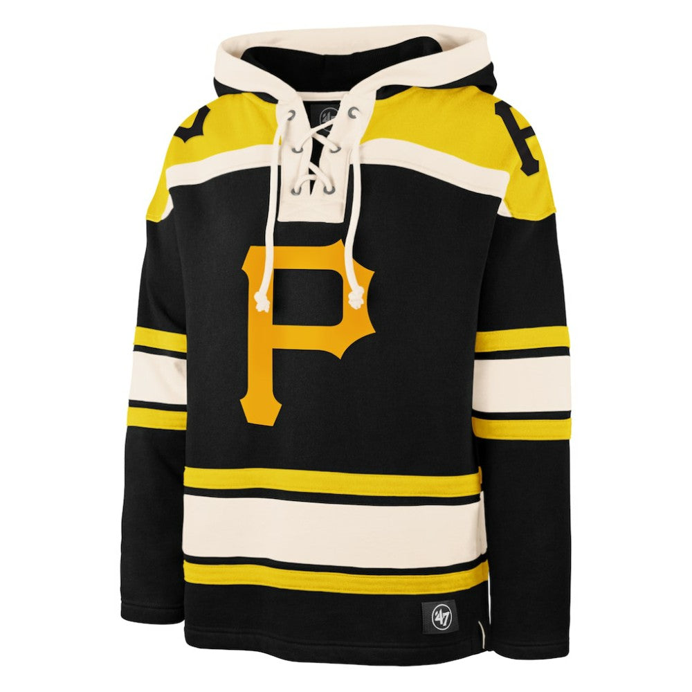 Pittsburgh Pirates '47 Superior Lacer Pullover Hoodie - Black - 47 brand Online