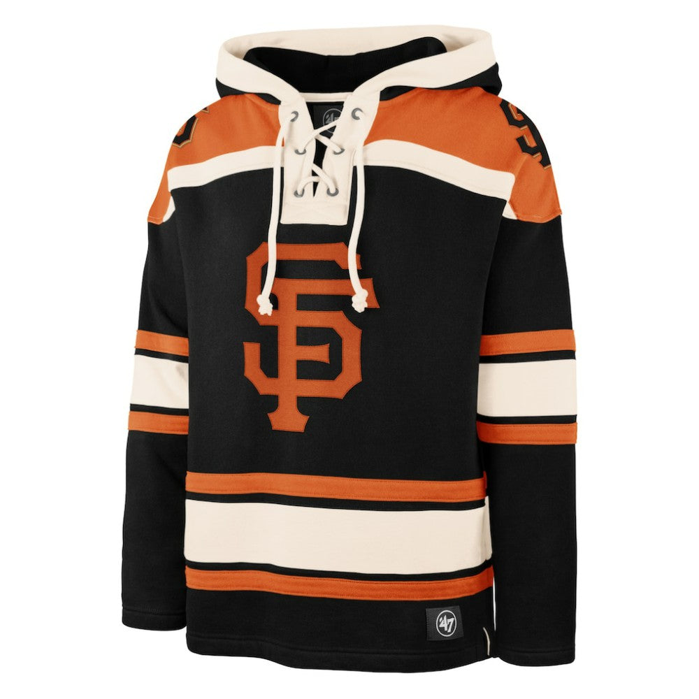 San Francisco Giants '47 Superior Lacer Pullover Hoodie - Black - 47 brand Lifestyle