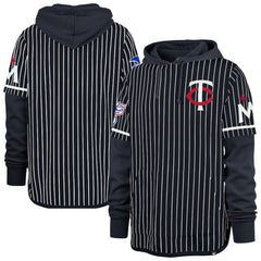 Minnesota Twins '47 Pinstripe Double Header Pullover Hoodie - Navy - 47 brand Online