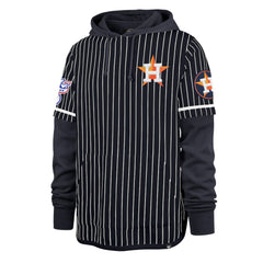 Houston Astros '47 Pinstripe Double Header Pullover Hoodie - Navy - 47 brand Discount