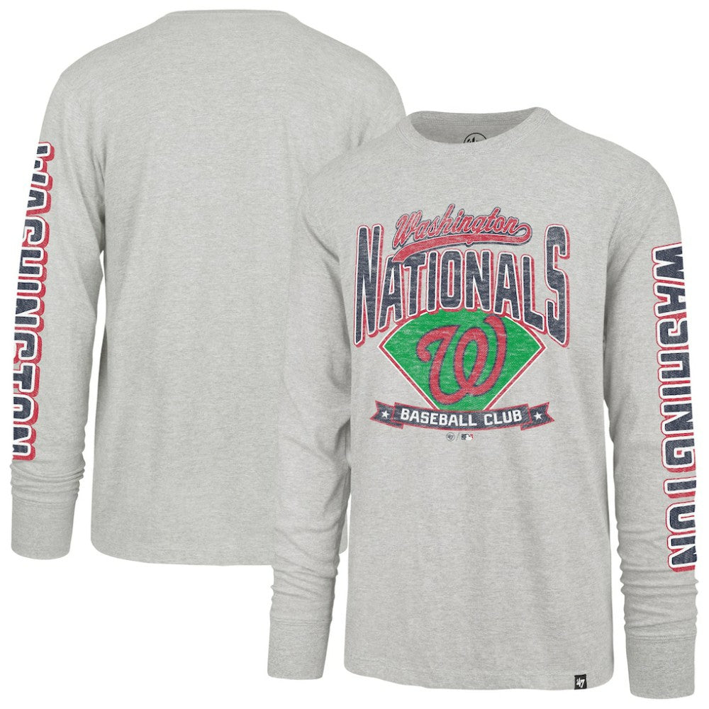 Washington Nationals '47 Fair Ball Franklin Long Sleeve T-Shirt - Gray - 47 brand Discount
