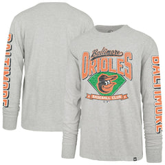 Baltimore Orioles '47 Fair Ball Franklin Long Sleeve T-Shirt - Gray - 47 brand on Sale