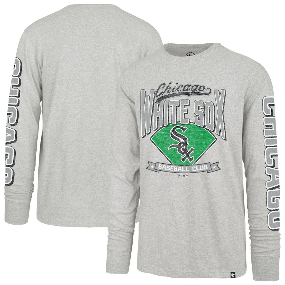 Chicago White Sox '47 Fair Ball Franklin Long Sleeve T-Shirt - Gray - 47 brand Lifestyle