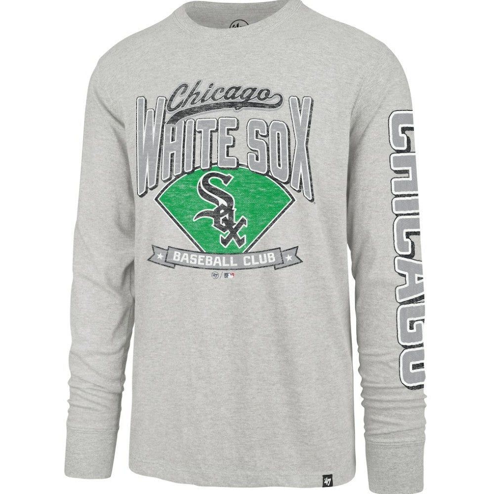 Chicago White Sox '47 Fair Ball Franklin Long Sleeve T-Shirt - Gray - 47 brand Lifestyle