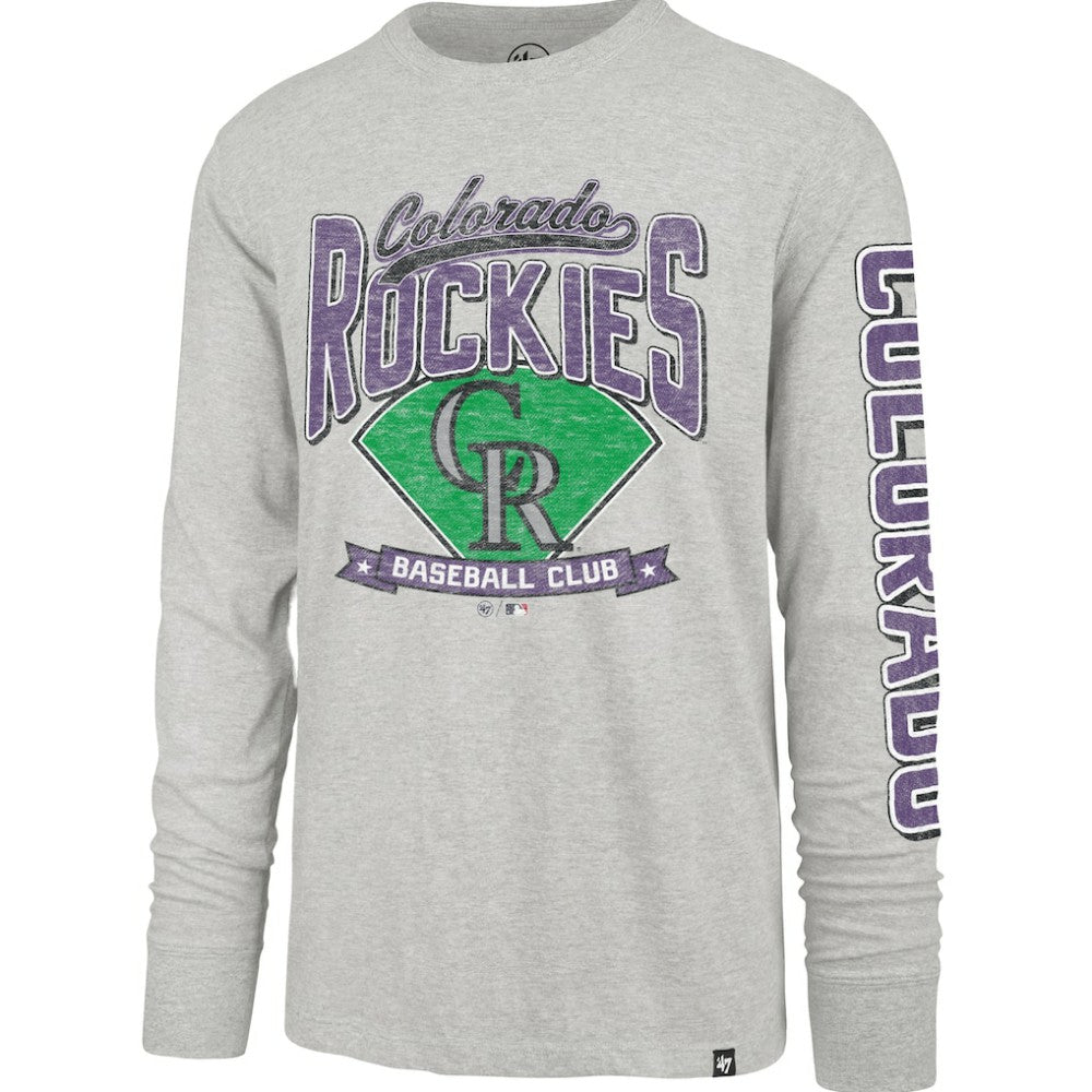 Colorado Rockies '47 Fair Ball Franklin Long Sleeve T-Shirt - Gray - 47 brand Online