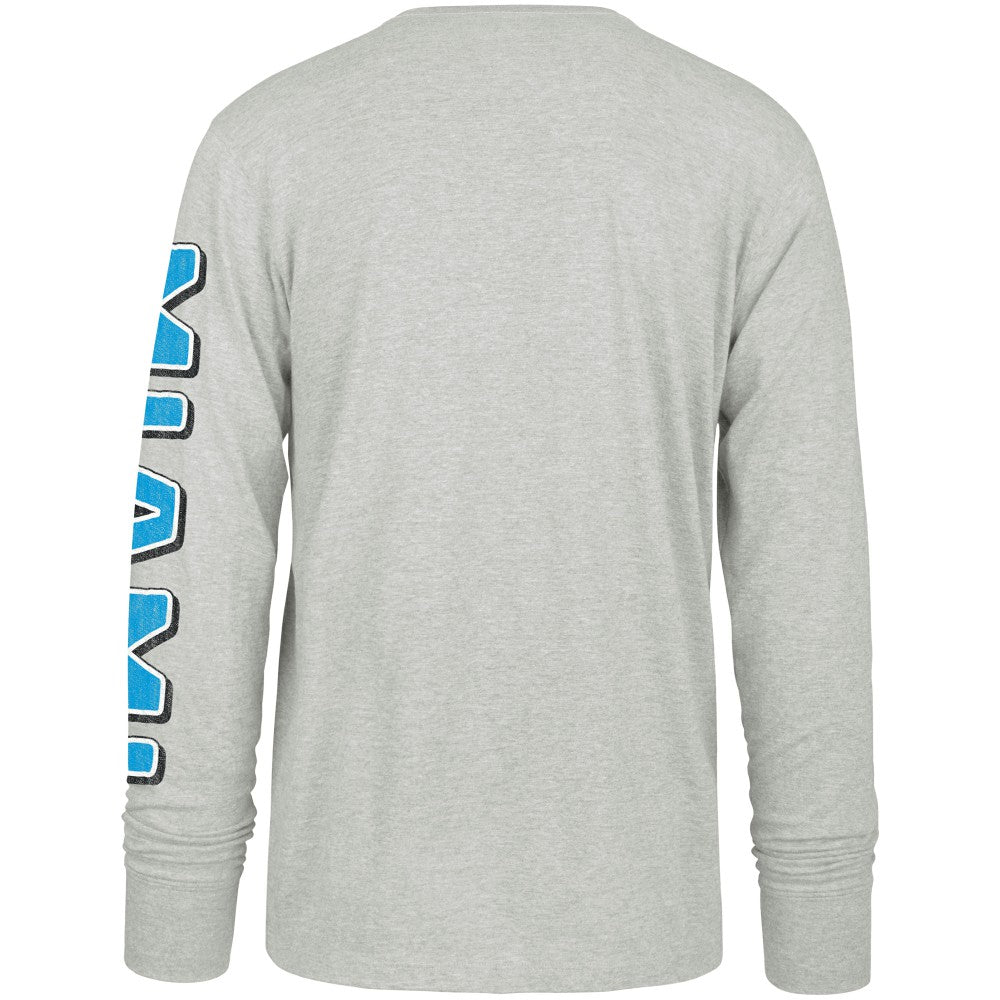 Miami Marlins '47 Fair Ball Franklin Long Sleeve T-Shirt - Gray - 47 brand on Sale