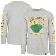 San Diego Padres '47 Fair Ball Franklin Long Sleeve T-Shirt - Gray - 47 brand on Sale