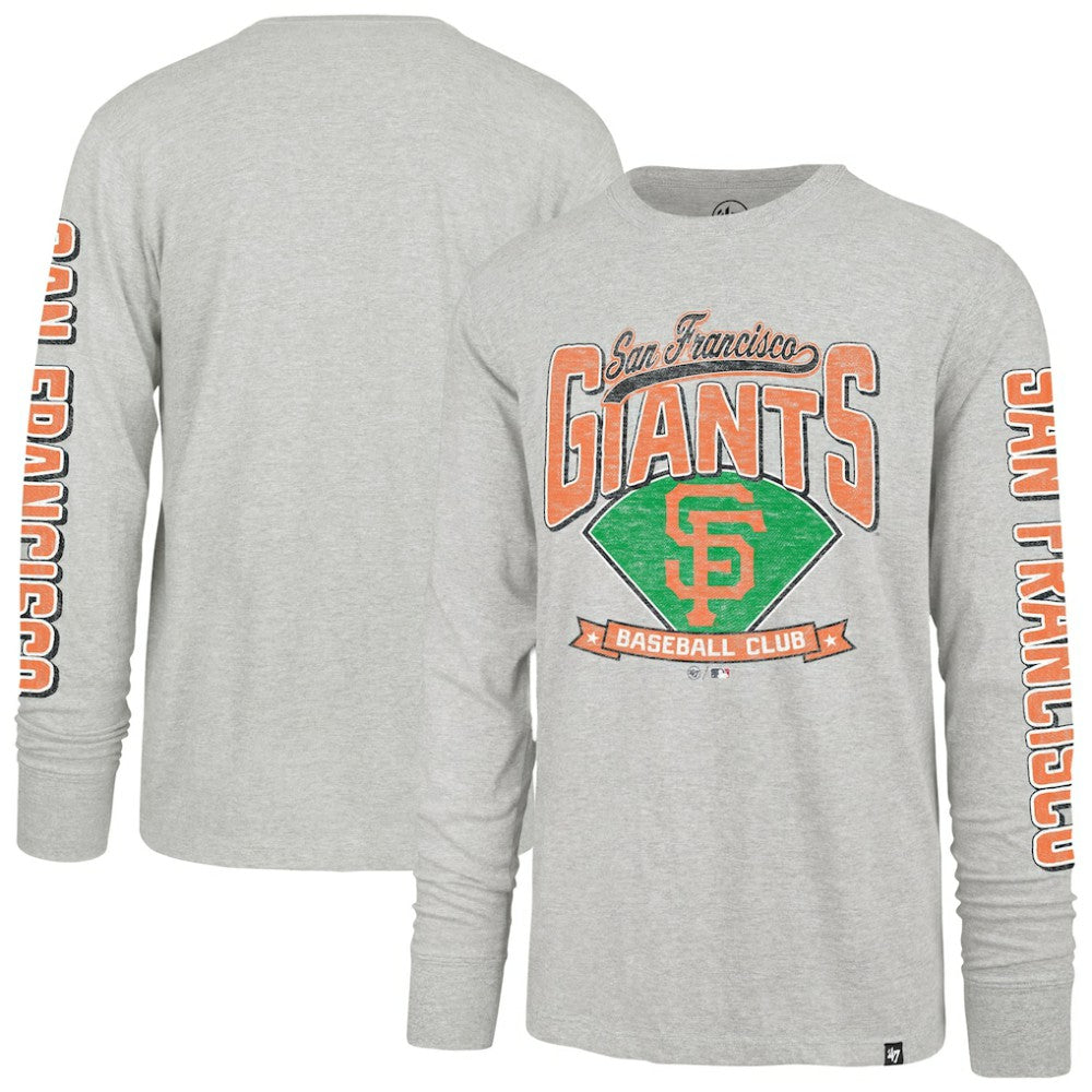 San Francisco Giants '47 Fair Ball Franklin Long Sleeve T-Shirt - Gray - 47 brand Lifestyle