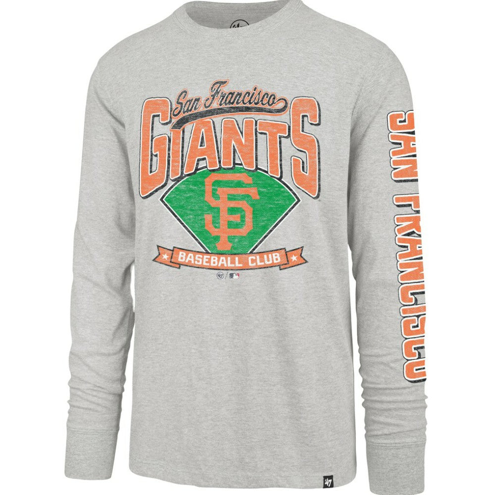 San Francisco Giants '47 Fair Ball Franklin Long Sleeve T-Shirt - Gray - 47 brand Lifestyle
