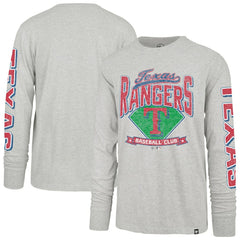 Texas Rangers '47 Fair Ball Franklin Long Sleeve T-Shirt - Gray - 47 brand Sale