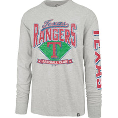 Texas Rangers '47 Fair Ball Franklin Long Sleeve T-Shirt - Gray - 47 brand Sale