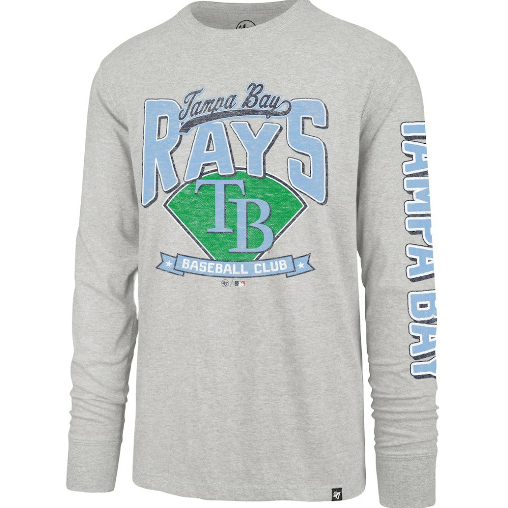 Tampa Bay Rays '47 Fair Ball Franklin Long Sleeve T-Shirt - Gray - 47 brand Lifestyle