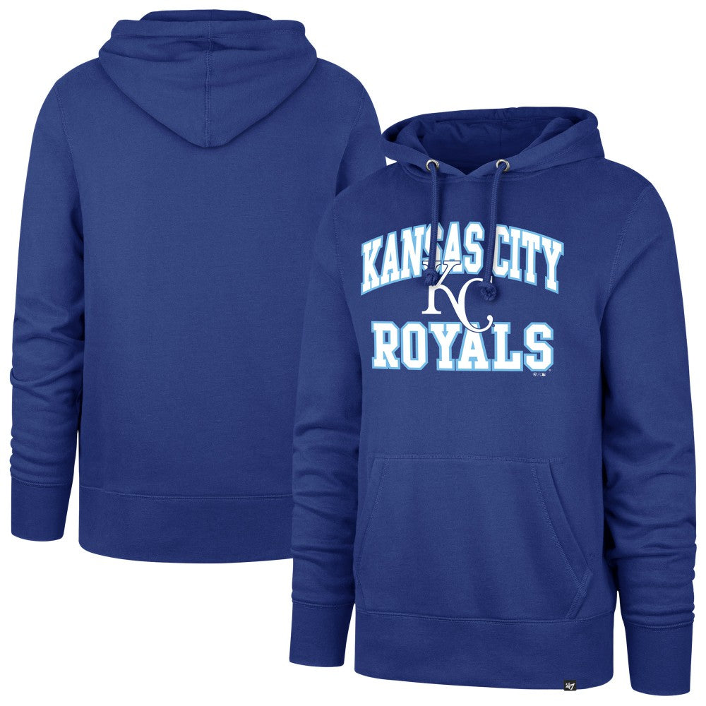 Kansas City Royals '47  Velocity Headline Pullover Hoodie - Royal - 47 brand Lifestyle