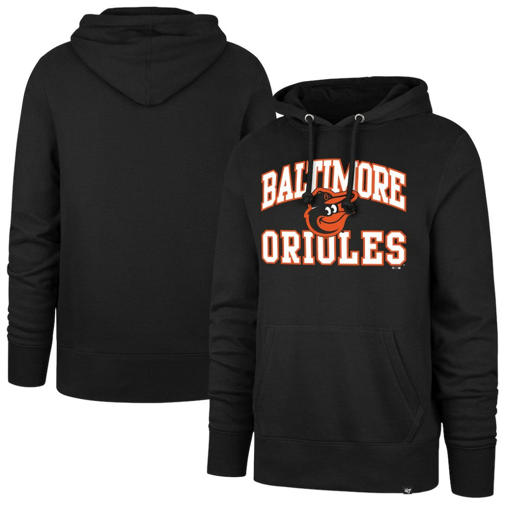 Baltimore Orioles '47  Velocity Headline Pullover Hoodie - Black - 47 brand Lifestyle