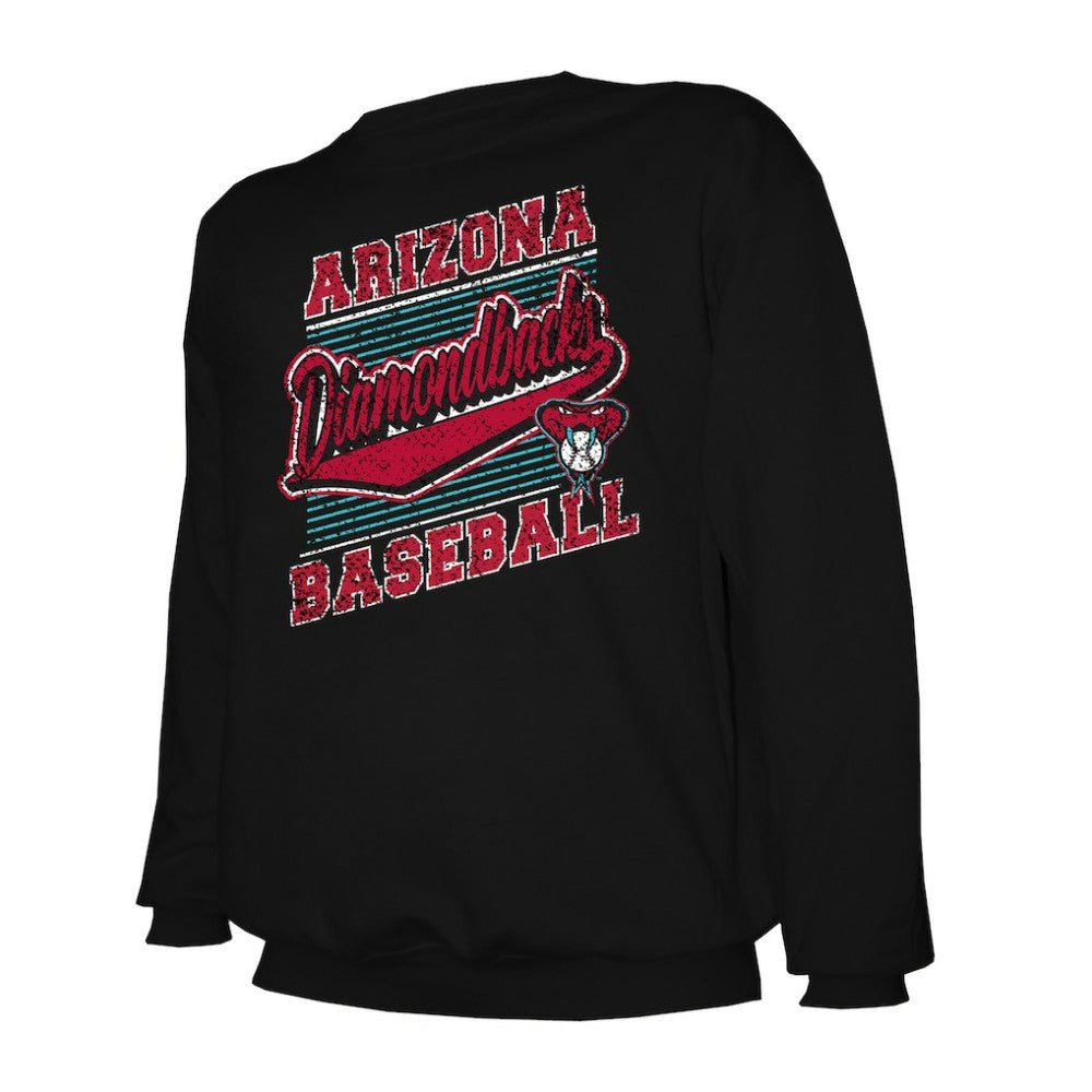 Arizona Diamondbacks Stitches Lightweight Crew Sweatshirt - Black - MLB Discount