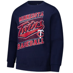 Minnesota Twins Stitches Lightweight Crew Sweatshirt - Navy - MLB Sale